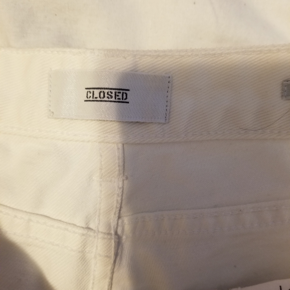 Closed Made in Italy White Skinny Pusher Jeans Women's Size 26 Color White - Picture 8 of 12
